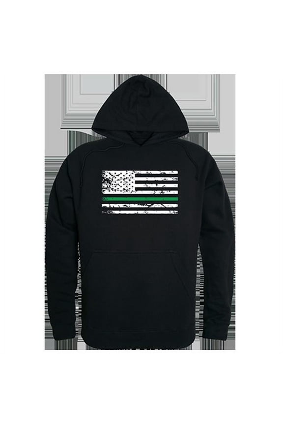 TGL Flag Graphic Pullover Hoodie, Black - Medium