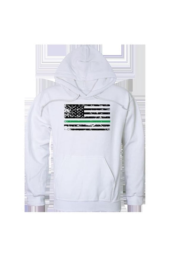 TGL Flag Graphic Pullover Sweatshirt, White - Large