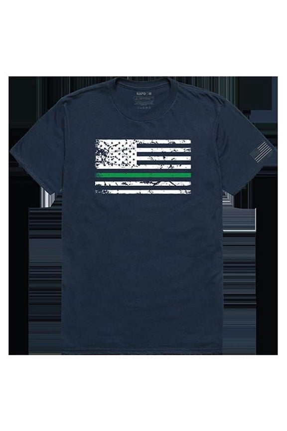 TGL Flag Tactical Graphic Tee Shirt, Navy - Medium
