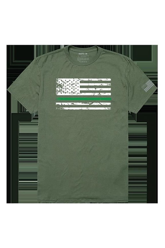 TGL Flag Tactical Graphic Tee Shirt, Olive - Large
