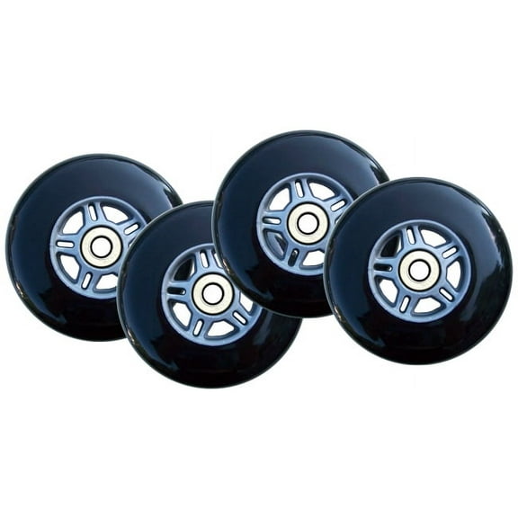 4 Black Wheels W/Abec7 Bearings for RAZOR SCOOTER 100mm