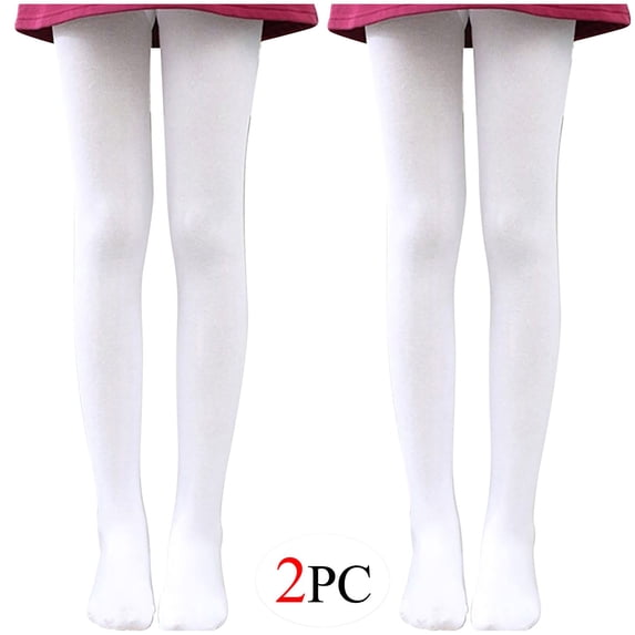 TGMDaai 2 Pairs Tights for Women Opaque Solid Color Pantyhose Stretchy Soft Footed Stockings