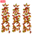 thumbnail image 1 of TGNAZET Artificial Maple Leaf Hanging Vine Garland, 3 Pack, Green/Yellow/Orange/Red, 5.7 ft, 1 of 6