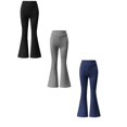 thumbnail image 1 of TGPMGRZ 3 Pack Girls Uniform Pants, Bell Bottoms for Girls School Uniforms, Flare Pants with Front Buttons & Pockets, 1 of 5