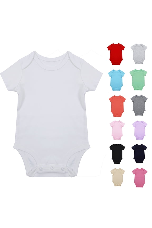 Baby Onesies Boy Girl Short Sleeve Bodysuits Cotton One-Piece Romper for Purple 6-9 Months