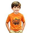 thumbnail image 1 of TGPMGRZ Boys Halloween Graphic Tee Short Sleeve Halloween Pumpkin Print T-Shirt, 1 of 3