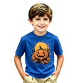 thumbnail image 1 of TGPMGRZ Boys Halloween Graphic Tee Short Sleeve Halloween Pumpkin Print T-Shirt, 1 of 3