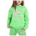 thumbnail image 1 of TGPMGRZ Boys Sweatsuit Set 2 Piece Pullover Hoodie and Athletic Jogger Pants Clothing Sets for Kids #A02 Light Green, 6-7 Years, 1 of 4