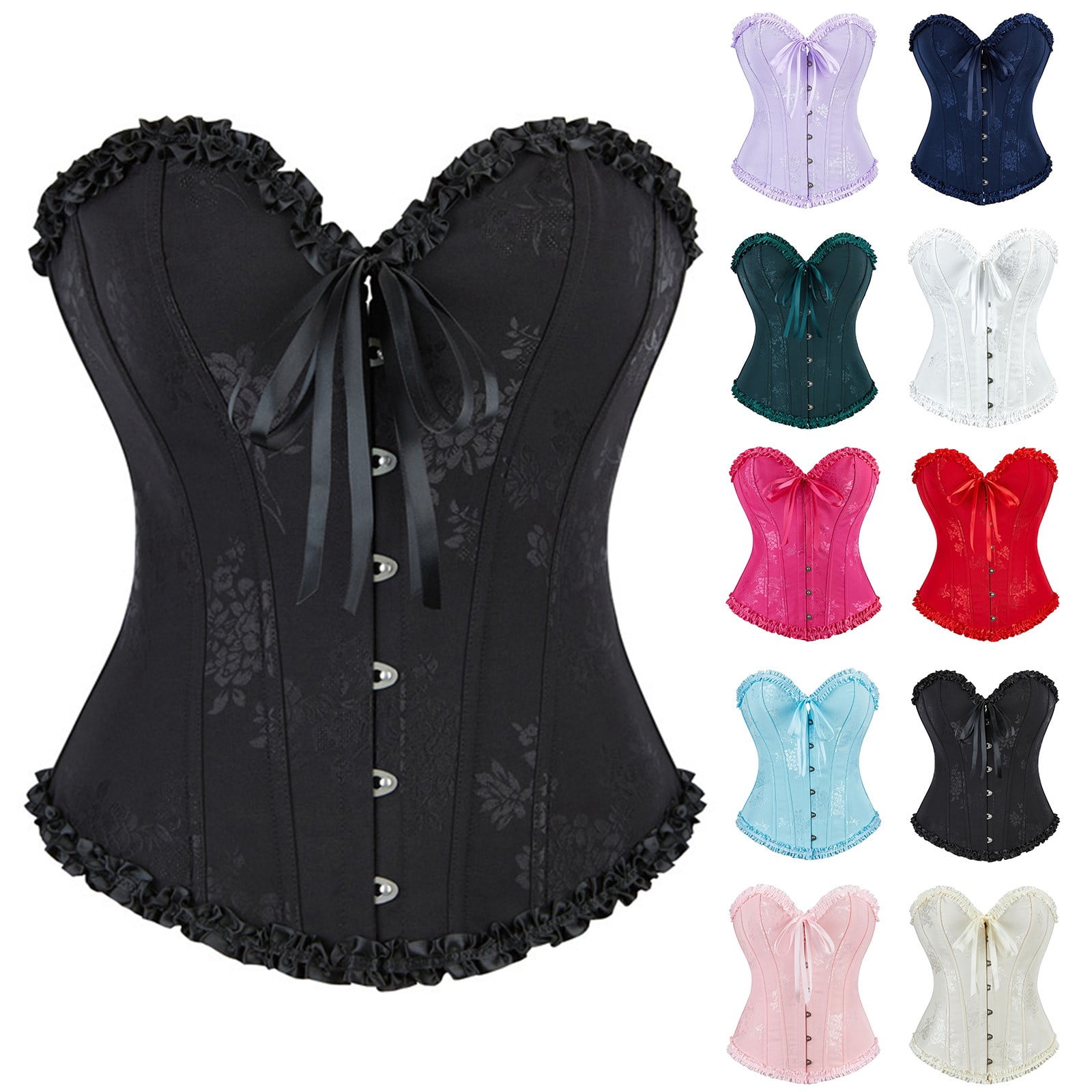 TGPMGRZ Bustier Corset Top for Women | Overbust Lace Up Waist