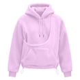 thumbnail image 1 of TGPMGRZ Cat Pouch Hoodie for Women with Pocket Dog Pouch Sweatshirts Pet Carrier Animal Holder Pullover Hoodies, 1 of 5