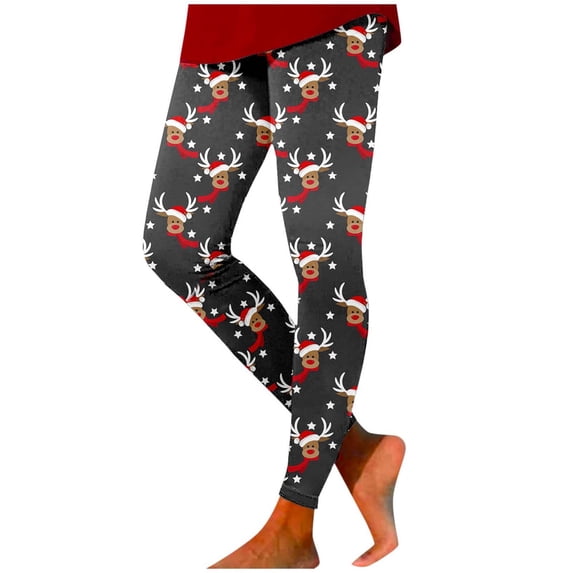 TGPMGRZ Christmas Yoga Leggings for Women Tummy Control with Pockets Holiday Party, S-XXL