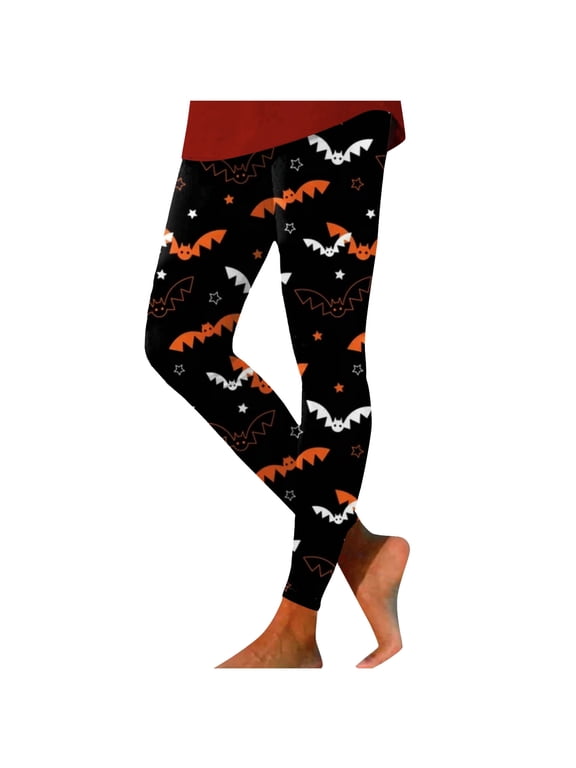 High Waisted Halloween Leggings for Women Fashion Printed, S-XXL