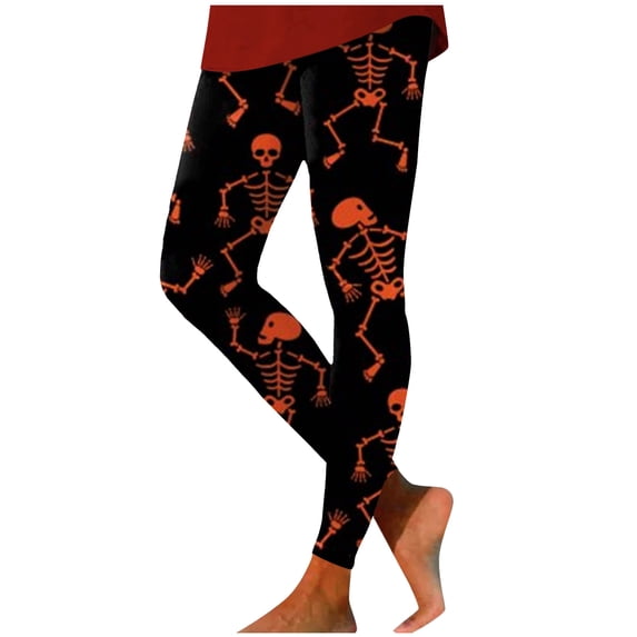 TGPMGRZ High Waisted Halloween Leggings for Women Fashion Printed, S-XXL
