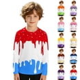 thumbnail image 1 of TGPMGRZ Ice Cream Swim Shirts for Boys Long Sleeve Rash Guard UPF 50+ Swimwear Tops Summer Beach Brown 7-8 Years, 1 of 5
