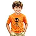 thumbnail image 1 of TGPMGRZ Kids Halloween Shirts Boys Cartoon Print Short Sleeve Tee Tops #A01 Orange 8-9 Years, 1 of 6