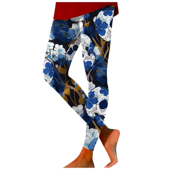 TGPMGRZ Ladies Halloween Leggings with Pockets Soft Stretchy for Gym Workout Size S-XXL