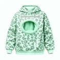 thumbnail image 1 of TGPMGRZ Leopard Print Hoodies, Oversized Hooded Sweatshirt with Pocket Front Carry Pouch for Cats Dogs, 1 of 5