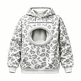 thumbnail image 1 of TGPMGRZ Leopard Print Hoodies, Oversized Hooded Sweatshirt with Pocket Front Carry Pouch for Cats Dogs, 1 of 5