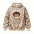 thumbnail image 1 of TGPMGRZ Leopard Print Hoodies, Oversized Hooded Sweatshirt with Pocket Front Carry Pouch for Cats Dogs, 1 of 5
