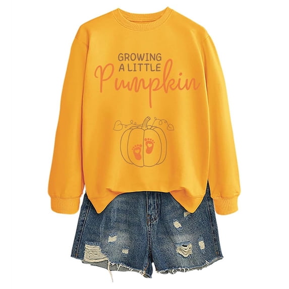 TGPMGRZ Maternity Womens Sweatshirts Halloween Long Sleeve Pullover Tops Cat/Dog Mom Gifts Clothes #02 Yellow, Size XL