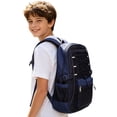 thumbnail image 1 of TGPMGRZ Mesh Backpack for School, Heavy Duty Back to School See Through Net Bookbag, Semi-Transparent Net Back Pack (Blue), 1 of 4