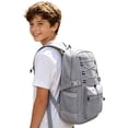 thumbnail image 1 of TGPMGRZ Mesh Backpack for School, Heavy Duty Back to School See Through Net Bookbag, Semi-Transparent Net Back Pack (Grey), 1 of 4