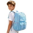 thumbnail image 1 of TGPMGRZ Mesh Backpack for School, Large Heavy Duty See Through Net Bookbag - Transparent Back Pack for Beach, Swimming, Work, Travel (Blue), 1 of 5