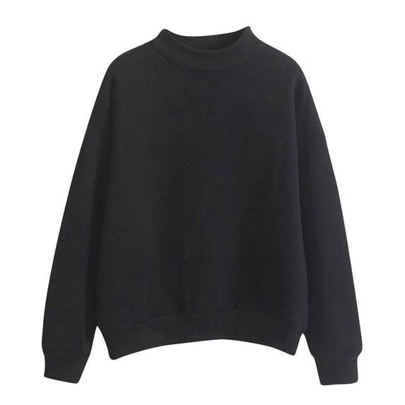 TGPMGRZ Oversized Sweatshirts for Women Neck Solid Long Sleeve for Fall Winter Daily Wear