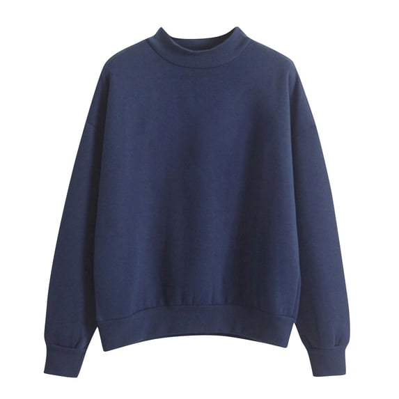 TGPMGRZ Oversized Sweatshirts for Women Neck Solid Long Sleeve for Fall Winter Daily Wear