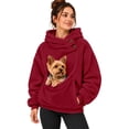 thumbnail image 1 of TGPMGRZ Pet Pouch Hoodie Oversized Pullover with Kangaroo Pocket Cat Dog Carrier Causal Walk Sweatshirts, 1 of 9