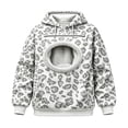 thumbnail image 1 of TGPMGRZ Pet Pouch Hoodie for Women Leopard Print Cat Pouch Warm Hooded Sweatshirt, 1 of 5