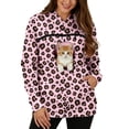 thumbnail image 1 of TGPMGRZ Pet Pouch Hoodie for Women with Kangaroo Pocket Cat Dog Carrier Hoodies Leopard Printed, 1 of 7