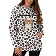 thumbnail image 1 of TGPMGRZ Pet Pouch Hoodie for Women with Kangaroo Pocket Cat Dog Carrier Hoodies Leopard Printed, 1 of 7
