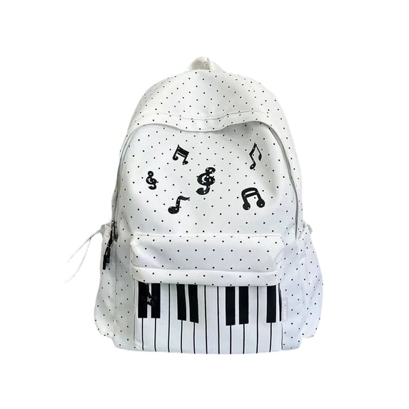 TGPMGRZ Piano Backpack Whimsical Twee Backpack Y2k Cute Bookbag Medium Daypack Cutecore Supplies #03 White, One Size