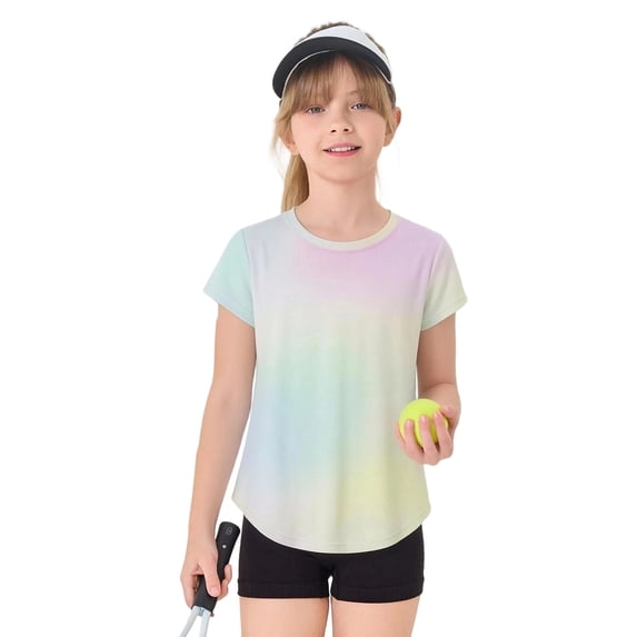 TGPMGRZ Swim Shirts for Boys Short Sleeve Quick Drying Swimwear Tops Casual Holiday #01 Multicolour 8-9 Years