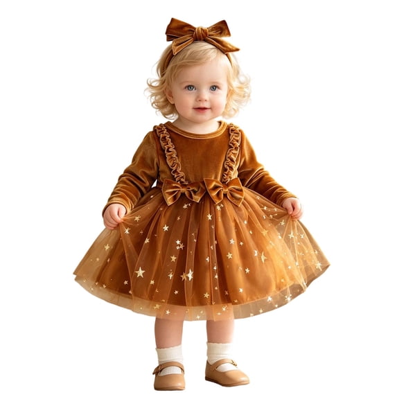 TGPMGRZ Toddler Christmas Dresses Girls Tutu Skirt with Bow Headband Xmas Holiday Outfits
