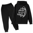 thumbnail image 1 of TGPMGRZ Toddler Kids Sweatsuit Birthday Pullover Hoodie and Sweatpants Toddler Kids Matching Sets #A03 Black, 5-6 Years, 1 of 3