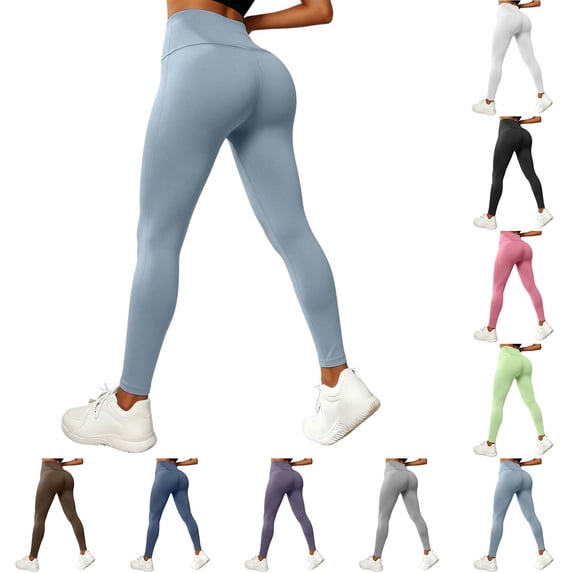 TGPMGRZ Tummy Control Leggings for Women Workout High Waisted Seamless Athletic Yoga Pants Tights Grey Size M