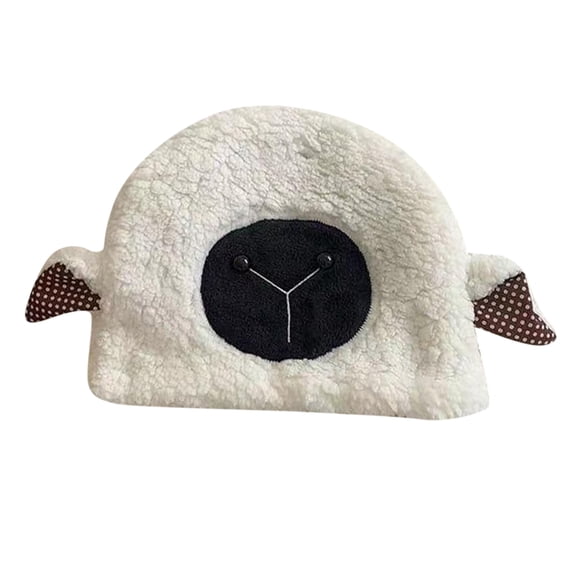 TGPMGRZ Women Winter Warm Windproof Hat with for Skiing Riding Cute Cartoon Sheep Ear Design Cozy Thermal Headwear for Outdoor Cold Weather Activities
