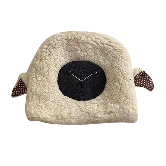 TGPMGRZ Women Winter Warm Windproof Hat with for Skiing Riding Cute Cartoon Sheep Ear Design Cozy Thermal Headwear for Outdoor Cold Weather Activities