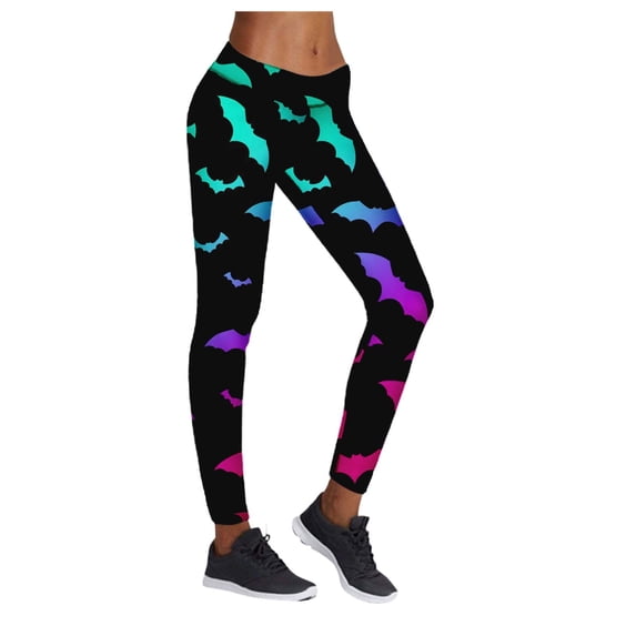 TGPMGRZ Women's Halloween Leggings with Pockets, High Waist Stretchy, S-XXL