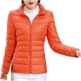 thumbnail image 1 of TGPMGRZ Women's Jacket Puffer Zip Up Lightweight Parka Versatile Layering Fall with Side Pockets, 1 of 5