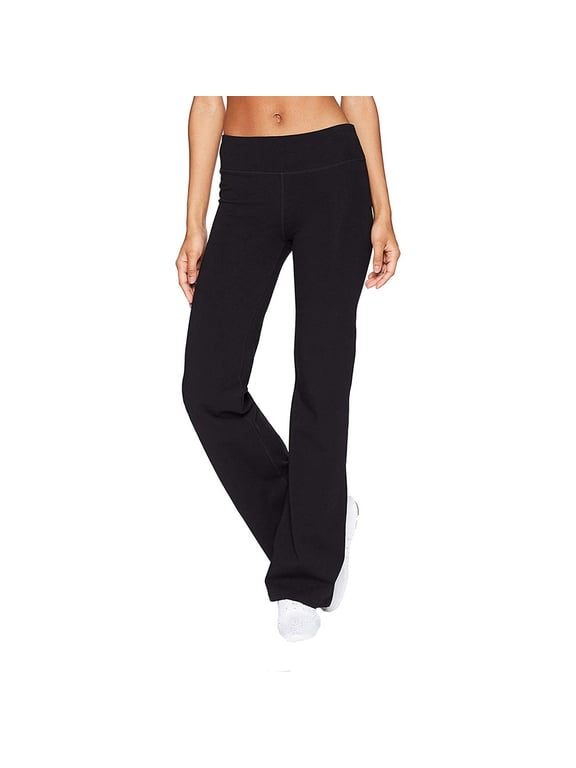 Women's Petite/Regular/Tall Bootcut Flare Yoga Pants with Pocket, Flare Leggings for Workout, Travel & Everyday Black, Size L