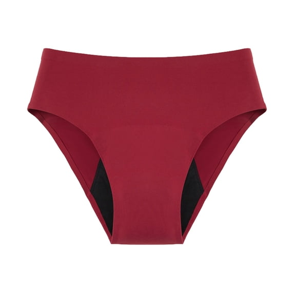 TGPMGRZ Womens Bikini Bottom High Waist Leakproof Underwear Full Coverage Swim Briefs Summer Beach Swimwear Red Size XL