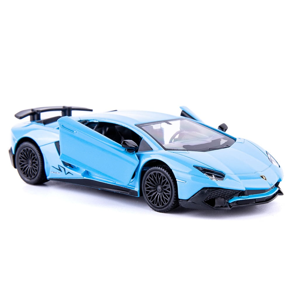 Voiture Jouet Lamborghini Aventador LP700-4 1/36 - Modèle En Alliage De Zinc à Tirer, Parfaite Pour Enfants Et Collectionneurs (Bleu)