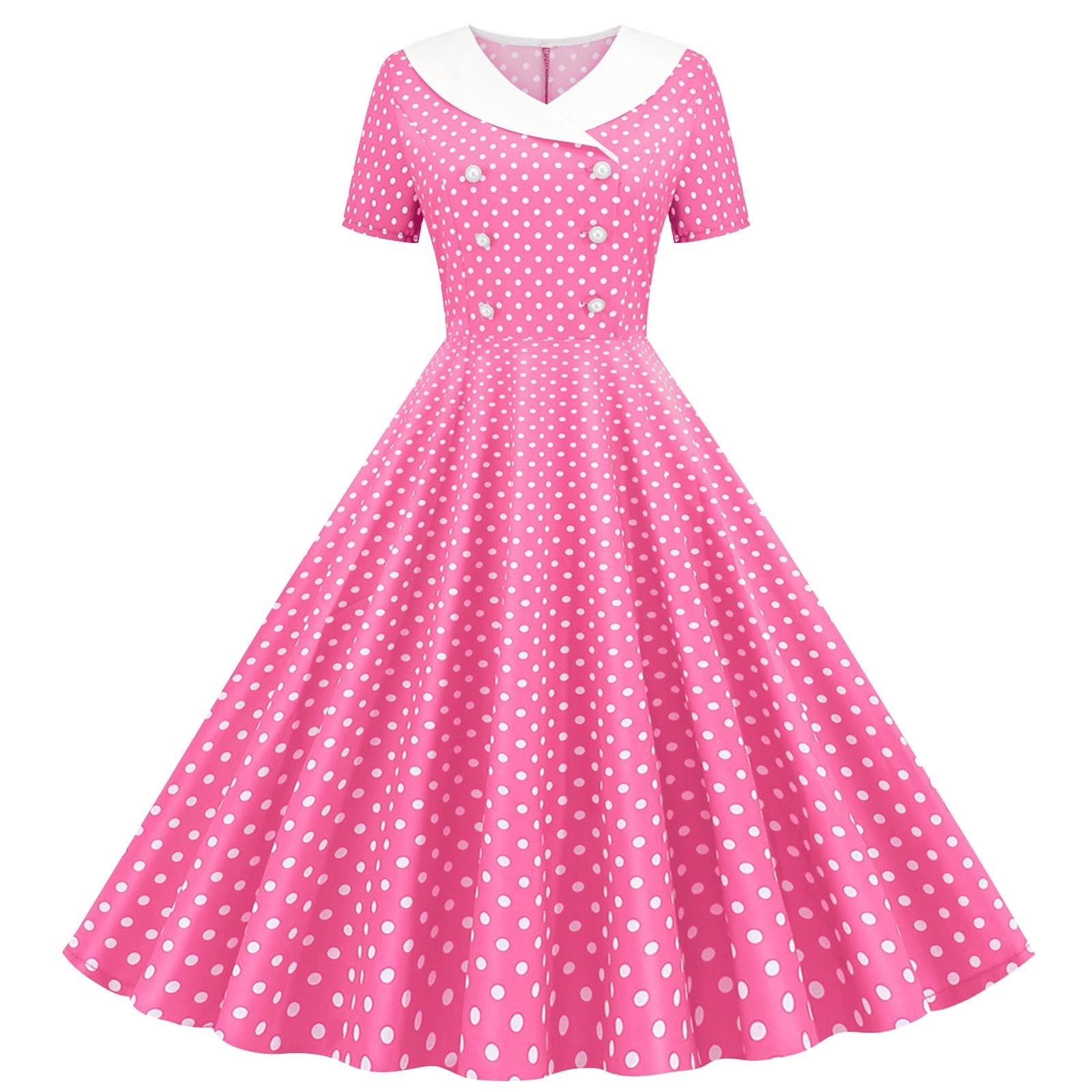 Kids 50s Polka Dot Skirt Pink Child