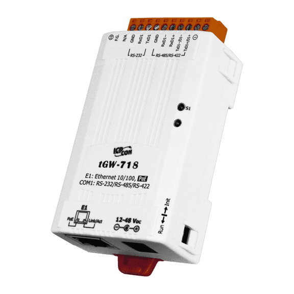 TGW-718 Modbus RTU to Modbus TCP PoE Device Server