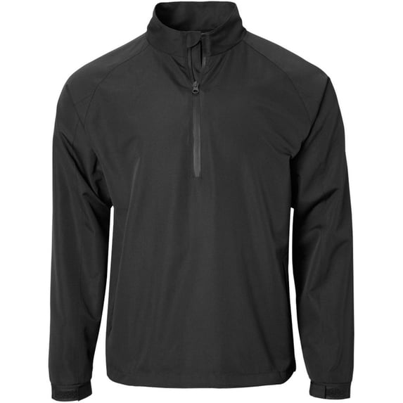 TGW Mens Packable Vapor Long Sleeve Golf Rain Pullover Black L