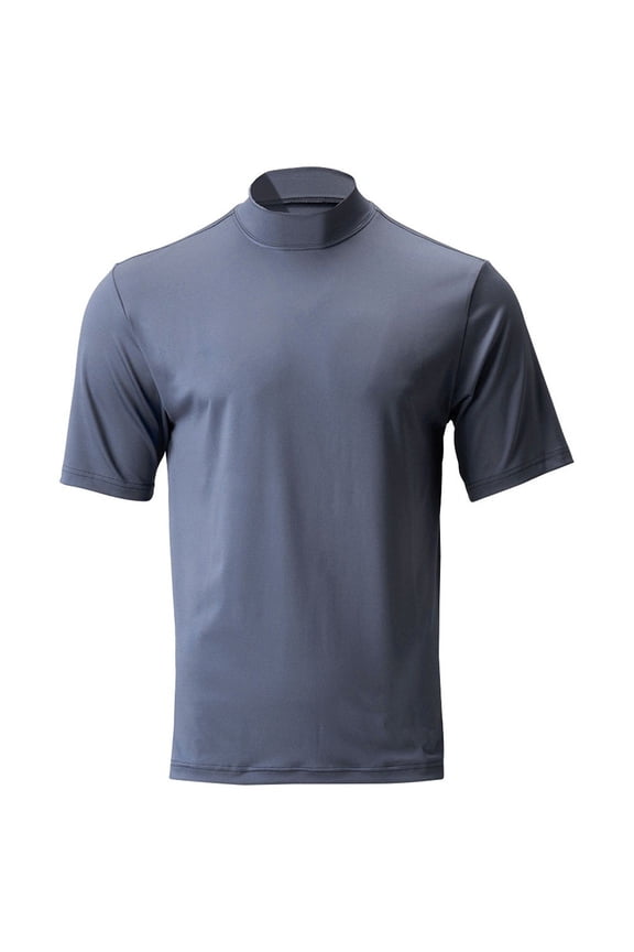 Men's Solid Performance Golf Mock Grey XL