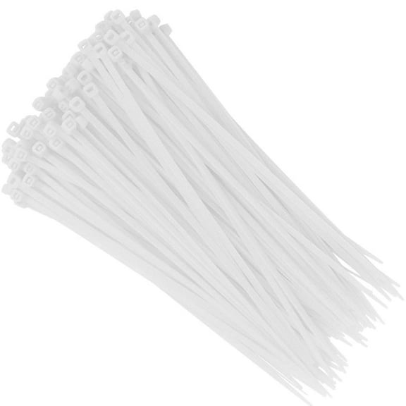 TGY 100 Pcs Zip Ties White,12 inch Heavy Duty Nylon Cable Ties,Clear Plastic Wire Tie,Locking Tie Straps,40LBS Tensile Strength,for Wire Management and Handicraft Production